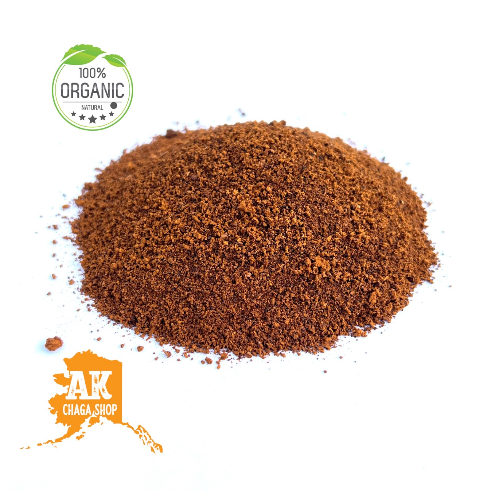 Alaska birch chaga, ground fine, organic, make tea or double extraction  1 lb