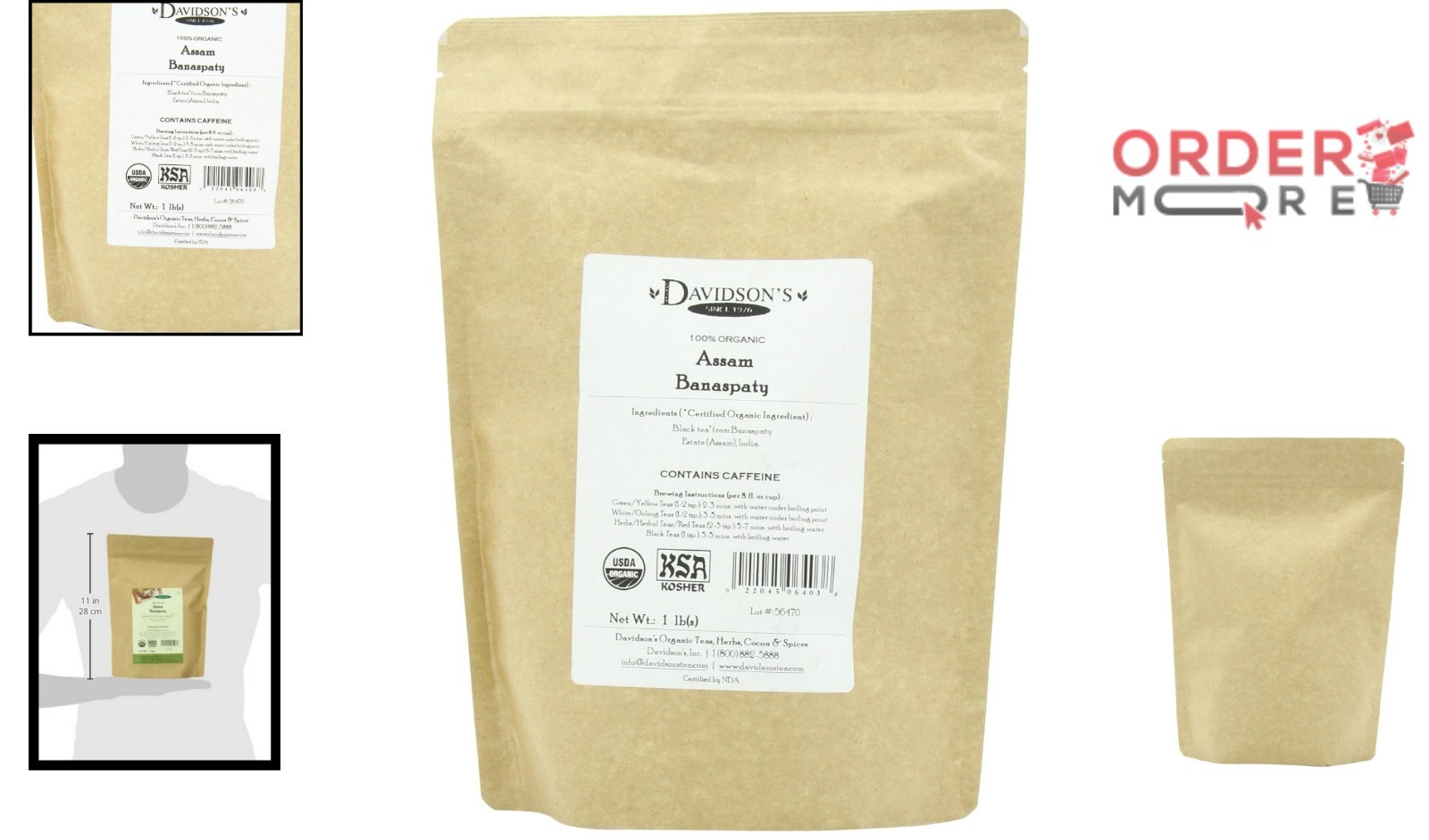 Organic Assam Black Tea Bulk 1Lb Malty Full-Bodied Estate Brew