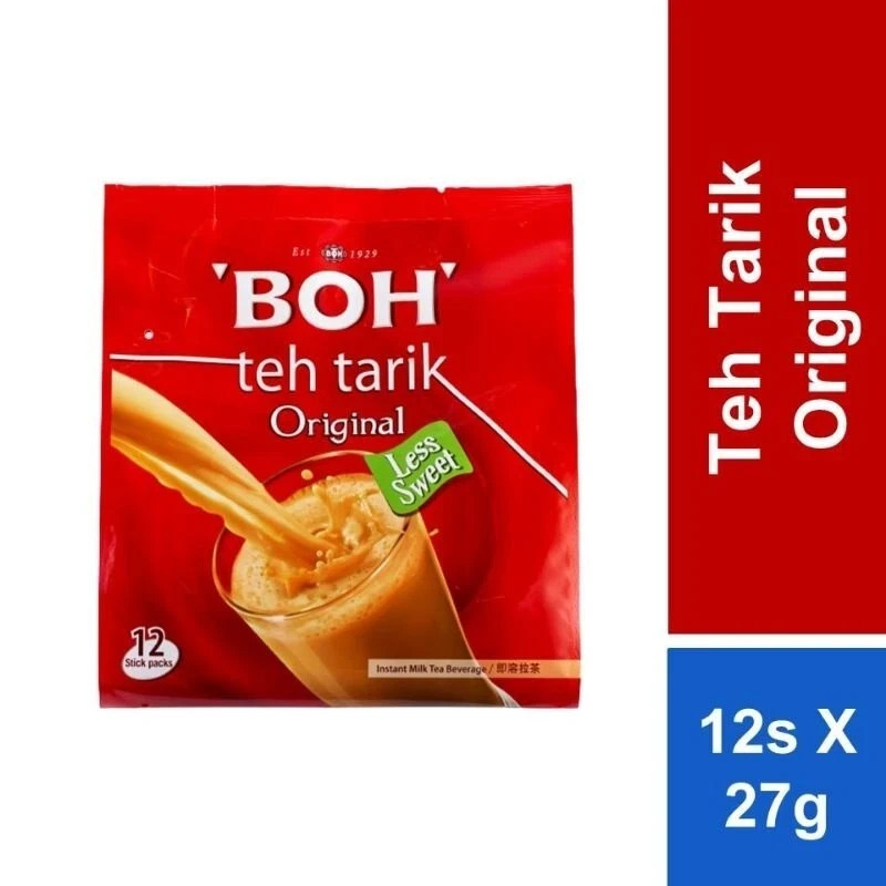 BOH 3in1 Tea TEH TARIK Kurang Manis Less Sweet 12’s (27g each)