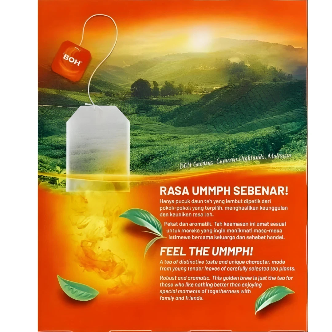 BOH Plantation Cameron Highland Tea 100 teabags Foil Sealed Malaysia Cameron Tea