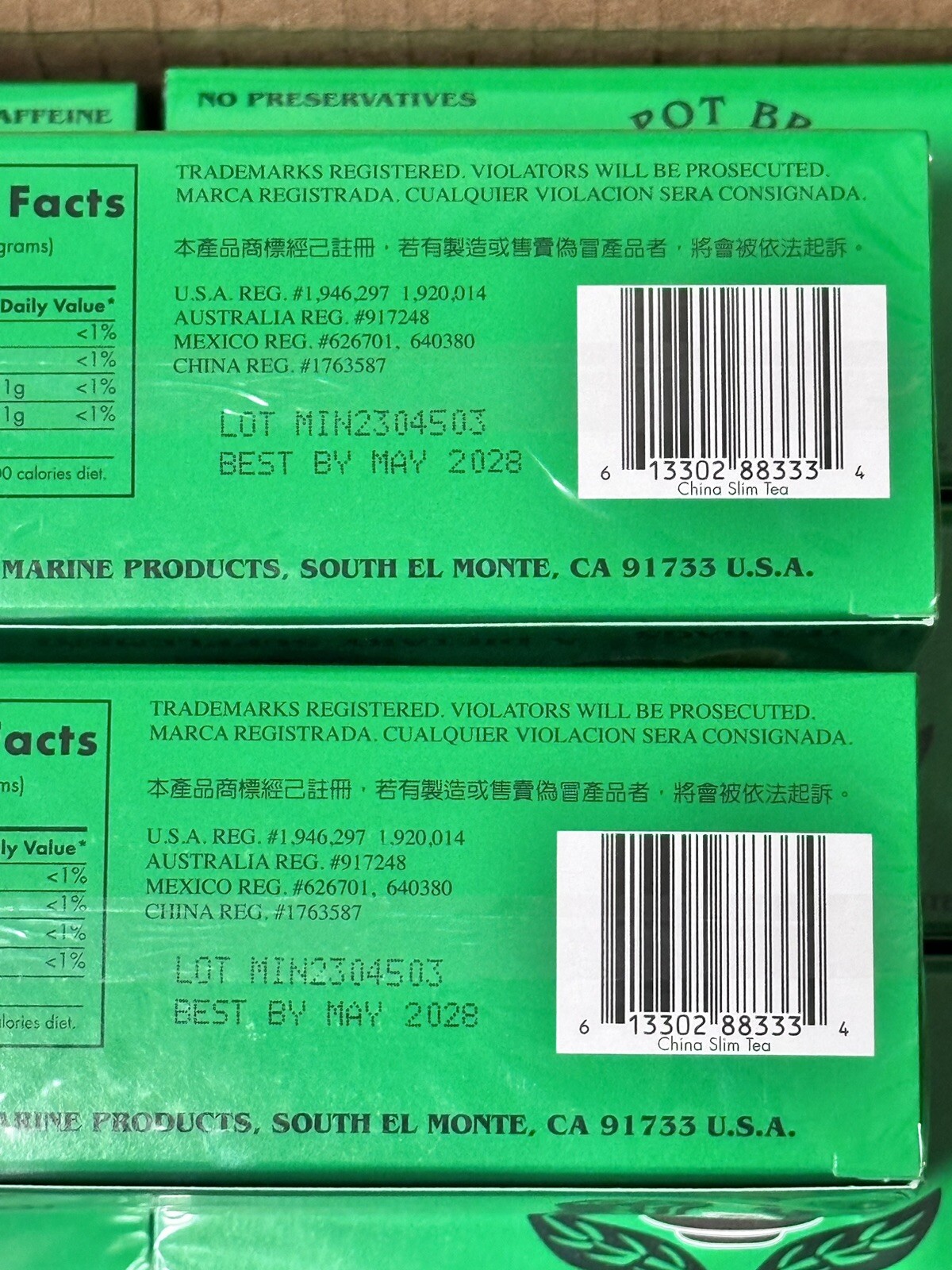 CHINA SLIM TEA Herbal Tea Delight with MINT, 18 tea bags x 2 Pack