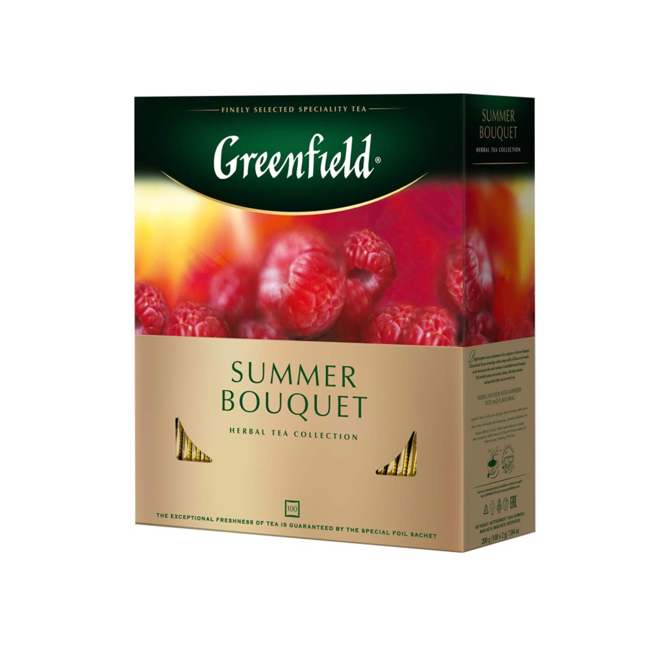 Greenfield Summer Bouquet Herbal Tea – 100 Individually Wrapped 100 Count