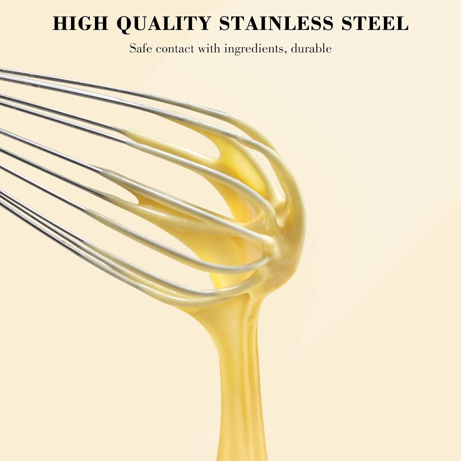 NileHome Stainless Steel Whisk Set 8″ 10″ 12″ Kitchen
