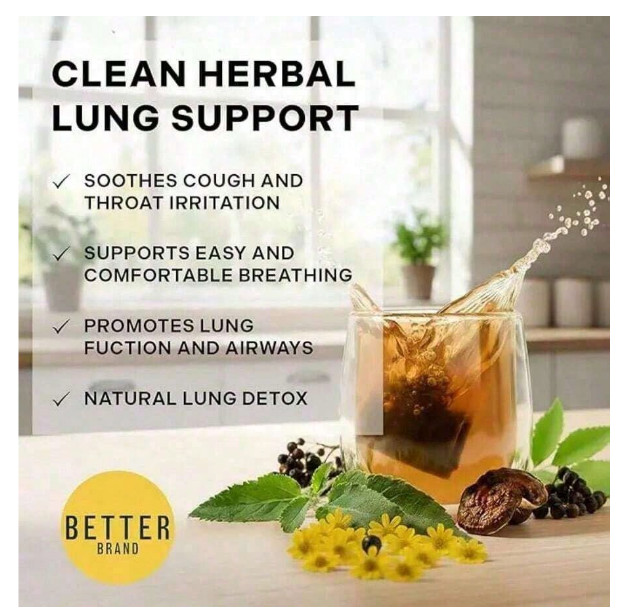 Betterbrand Better Lungs Detox Tea Caffeine Free Herbal 15 Tea Bags Mullein Leaf