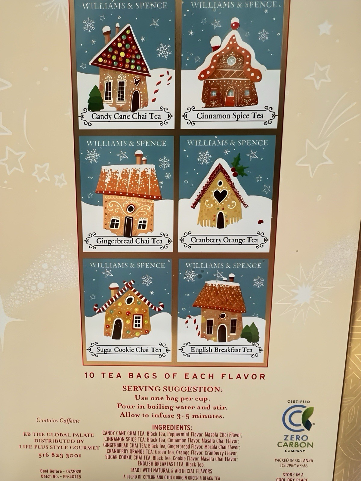 Holiday House Tea Book Tin | 6 Christmas Tea Flavors | 60 Bags Collectible Gift