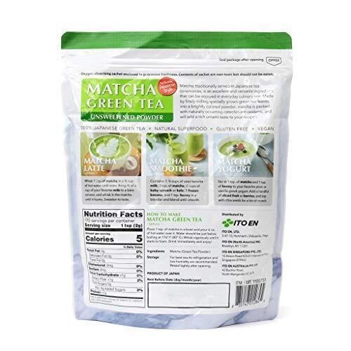 Ito En Matcha Green Tea Japanese Matcha Powder Unsweetened 12 Oz