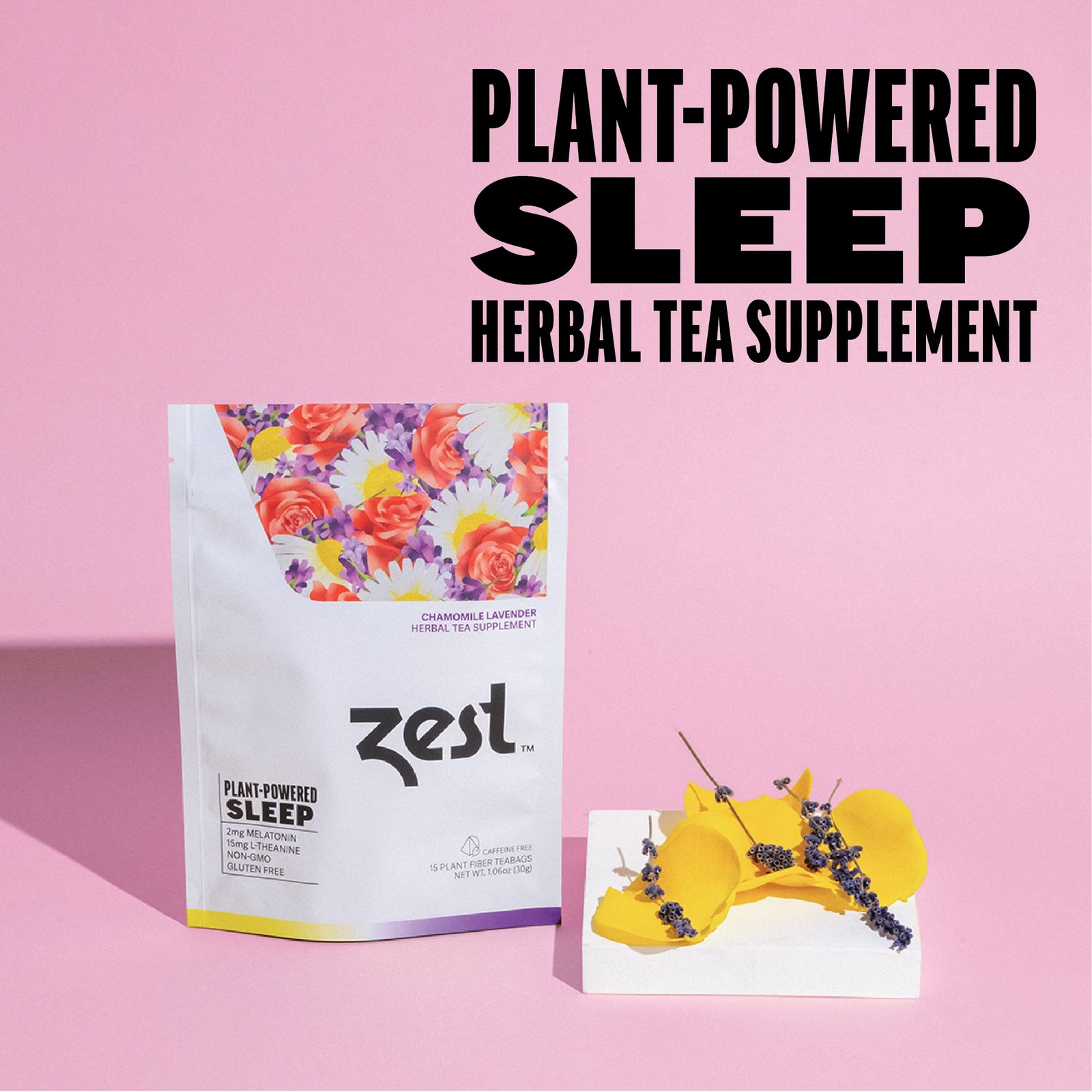 Zest Sleep Tea – 2mg Melatonin Tea for Sleep – Chamomile Lavender Herbal Blen…