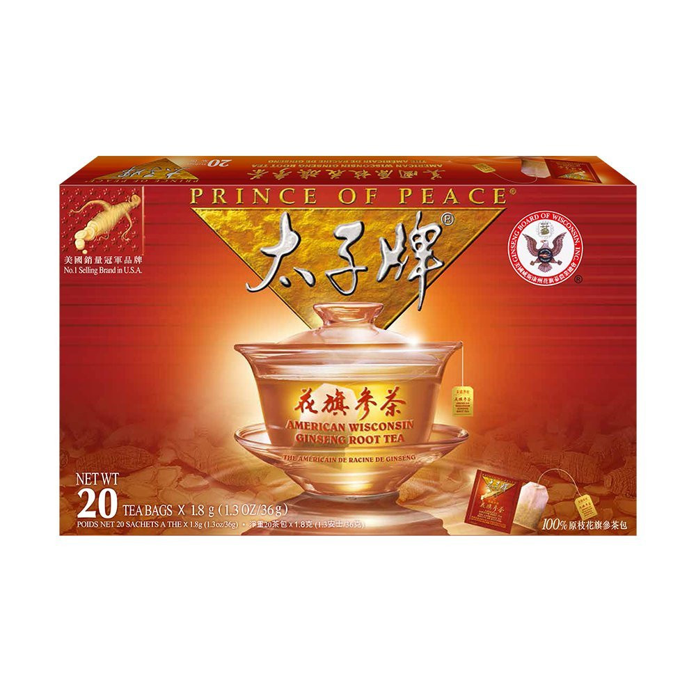 American Wisconsin Ginseng Root Tea, 20 Count