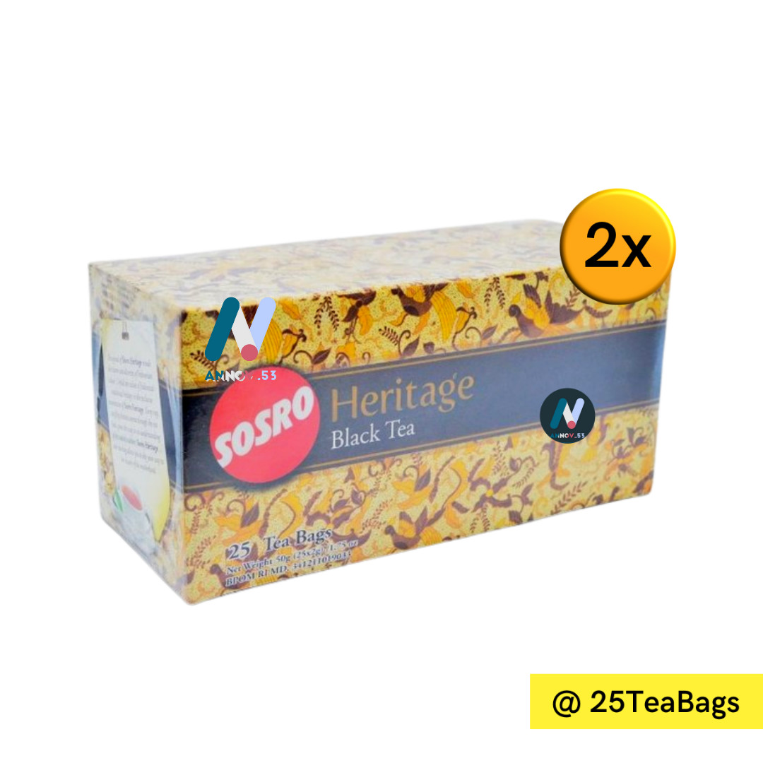 SOSRO HERITAGE Black Tea Dip Tea Stronger Fresh Fragrance Premium Indonesia 2PAX