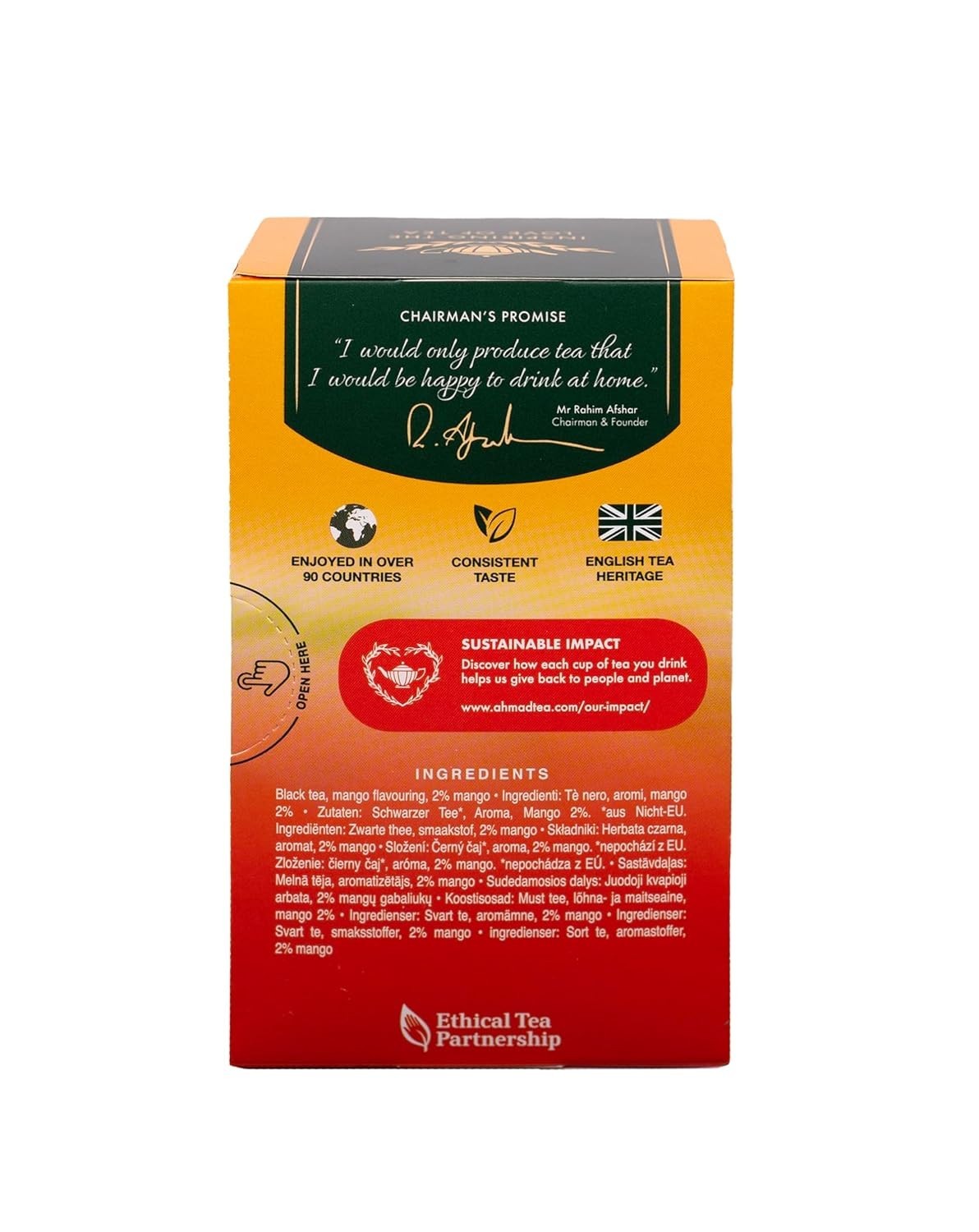Mango Magic Black Tea Bags – 20 Count, Delicious Taste & Heart Health Benefits