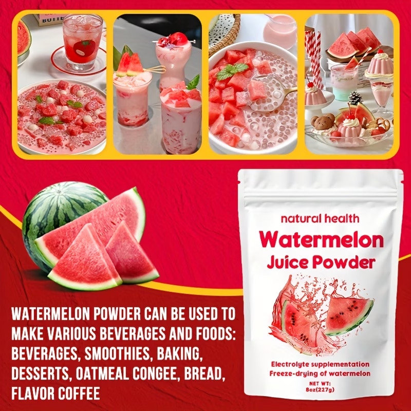 Natural Watermelon Juice Powder – Freeze-Dried Concentrate with Vitamin C