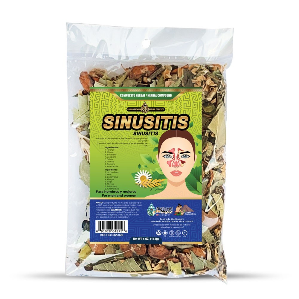 Sinusitis, Compuesto Te Herbal 4 oz. Sinusitis Tea 4 Oz. Natural de Mexico