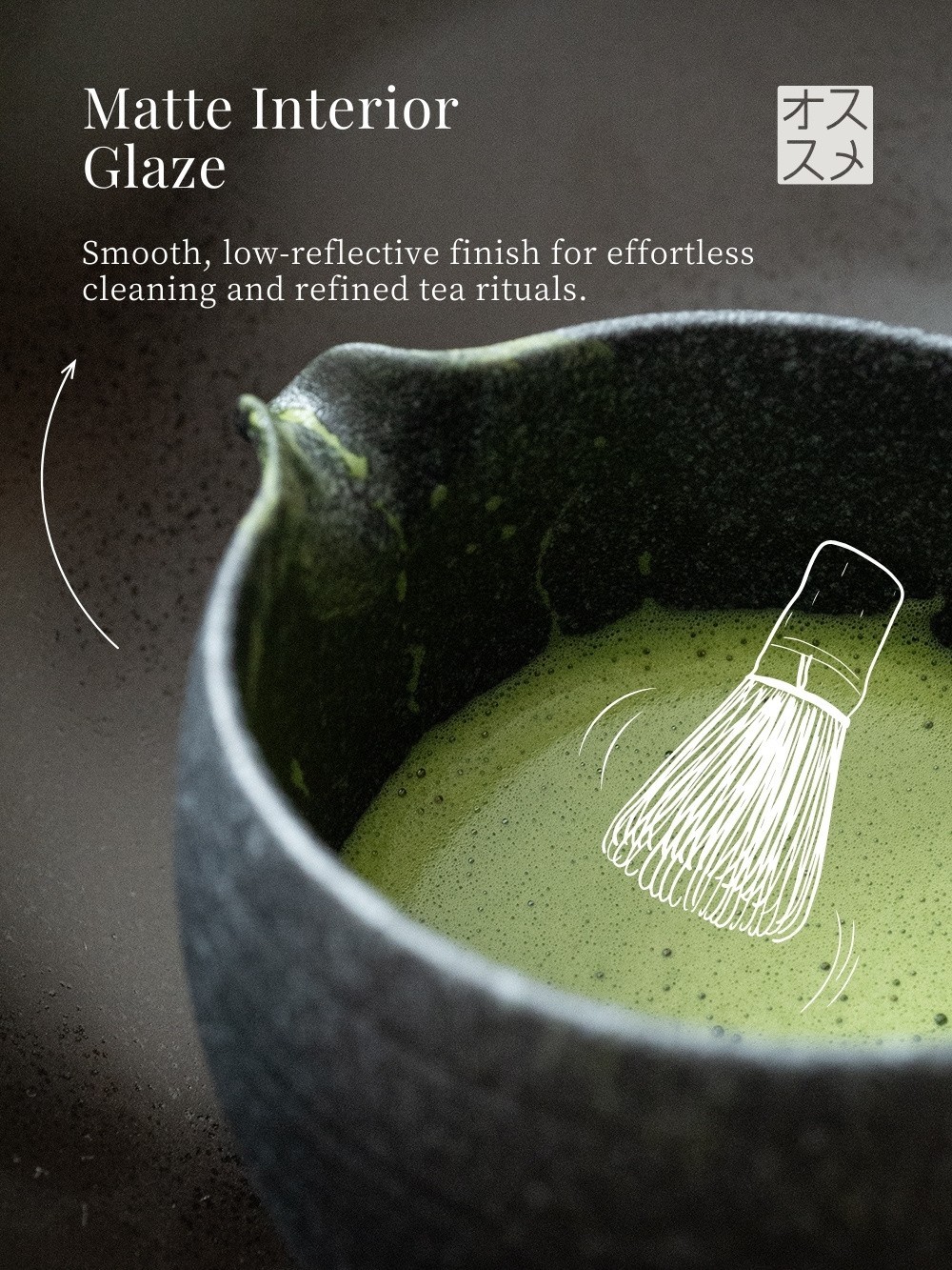 6Pcs Matcha Whisk Set for Tea Lovers – Ceramic Matcha Tea Set with Bamboo Whisk