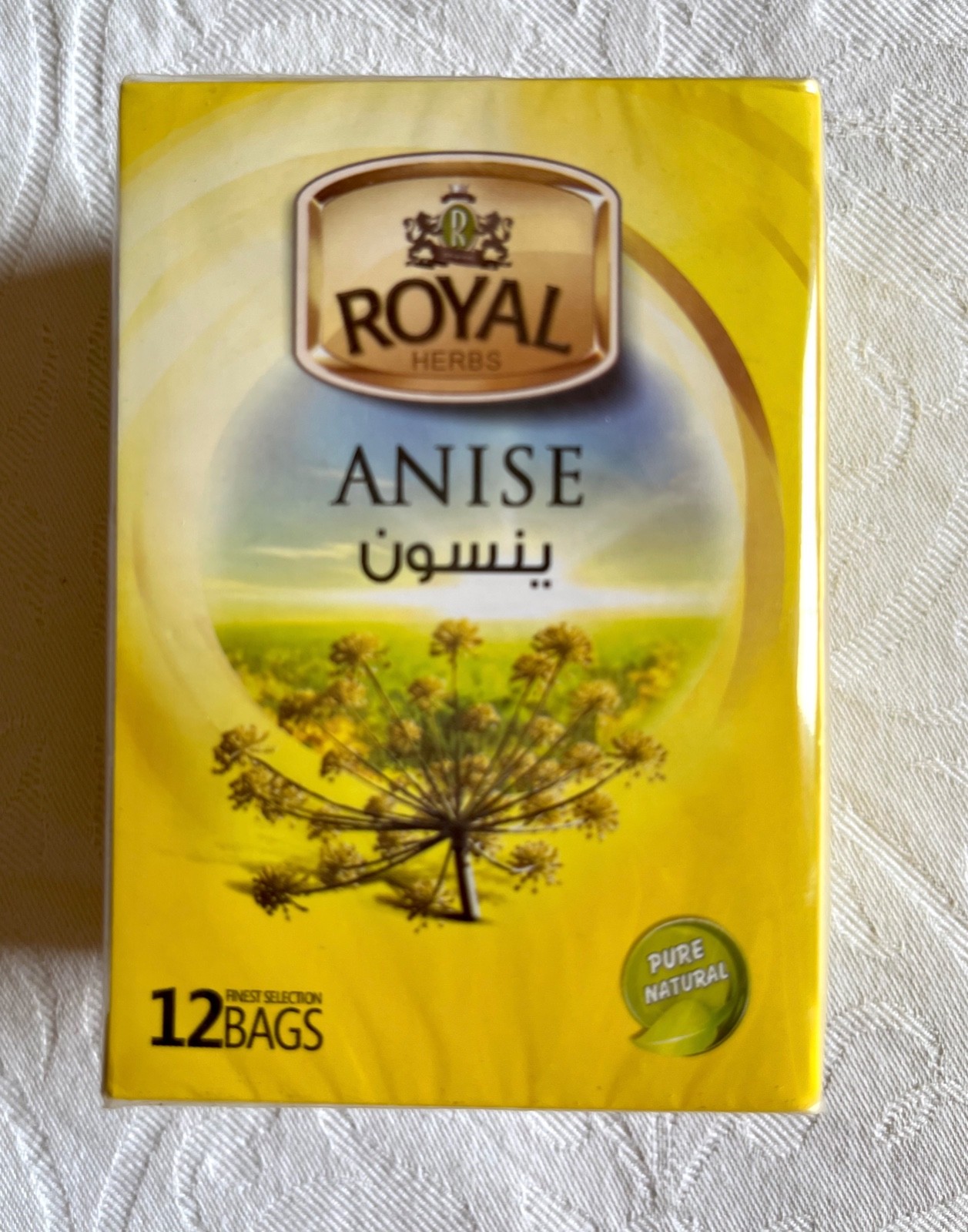 3 Packs ROYAL herbal teabags 12 ct anise 12 ct hibiscus 12 ct Mint