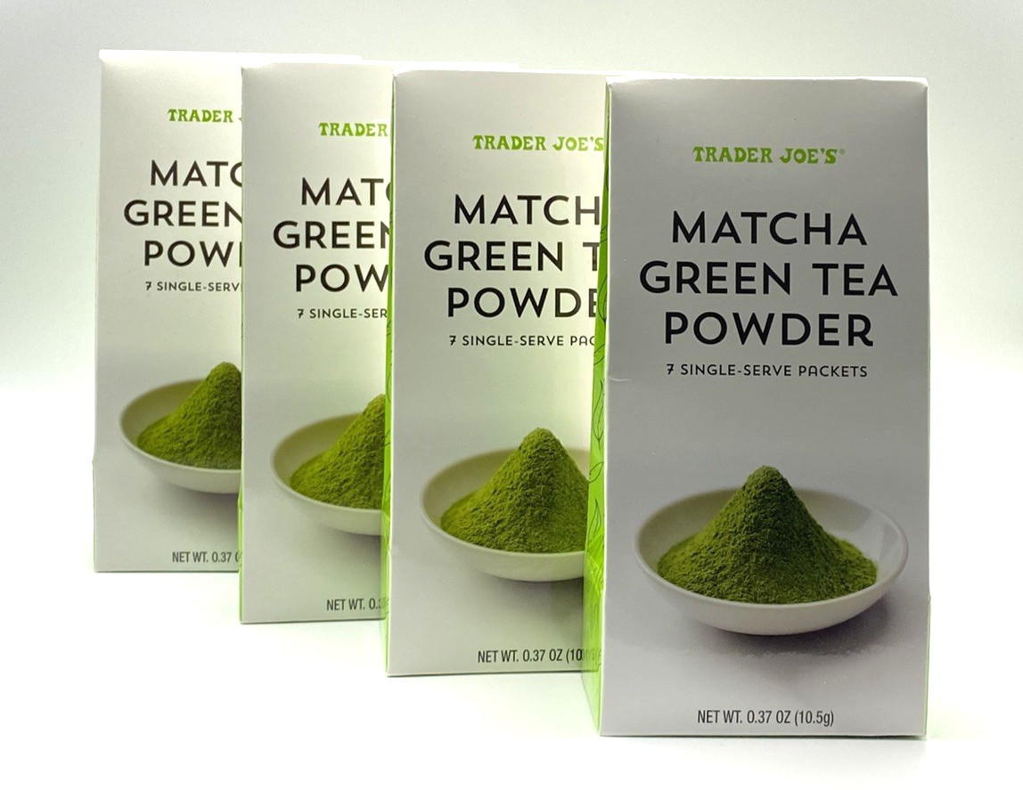 4 Packs of Trader Joe’s Matcha Green Tea Powder 7 Single Bags 0.37 oz Each X 4