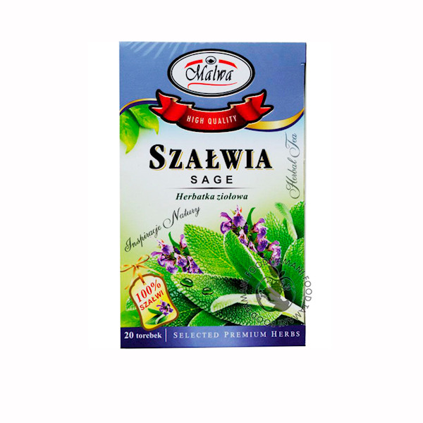 MALWA FRUIT HERBAL SZALWIA SAGE TEA NO CAFEINE 20 Bags POLAND Polish TEA