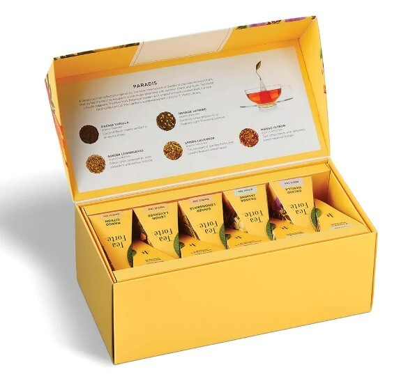 TEA FORTE, “Paradis” Tea Tasting Assortment Presentation Box of 20 Tea Infusers