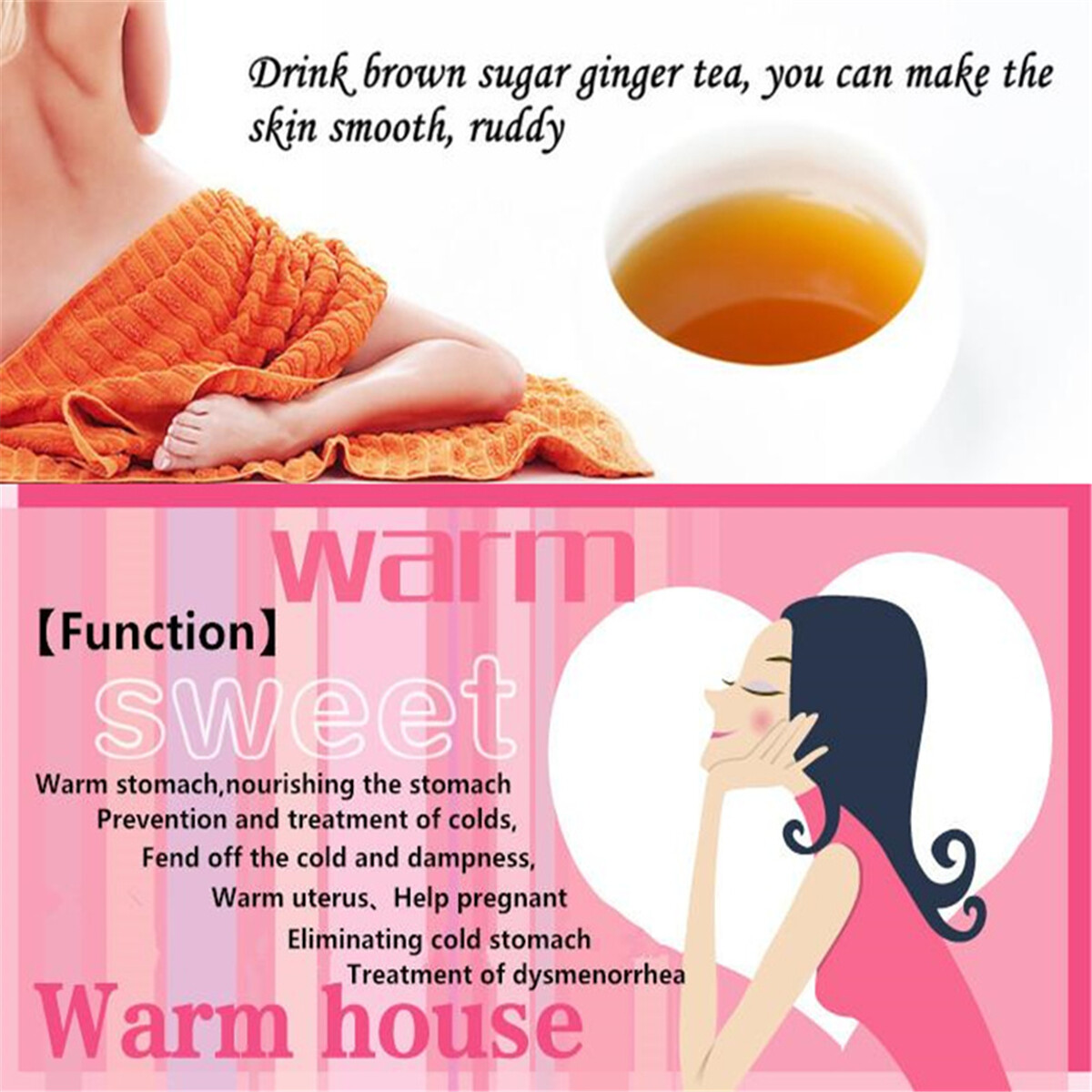 Brown Sugar Ginger Tea sweet candy instant tea Women Health Care Nourishing TEA
