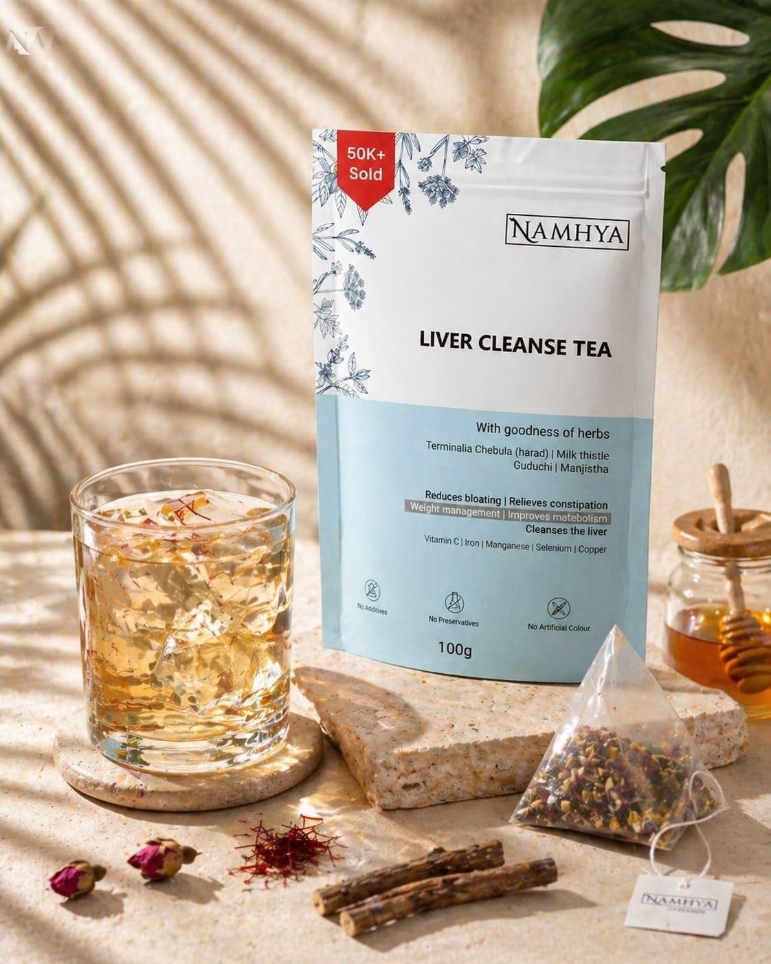 Namhya Liver Cleanse Tea 100g | Ayurvedic Detox Tea for Fatty Liver Care