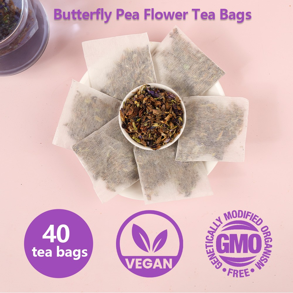 Butterfly Pea Flowers Tea Bags, Pure Dried Butterfly Pea Flower, Herbal Tea