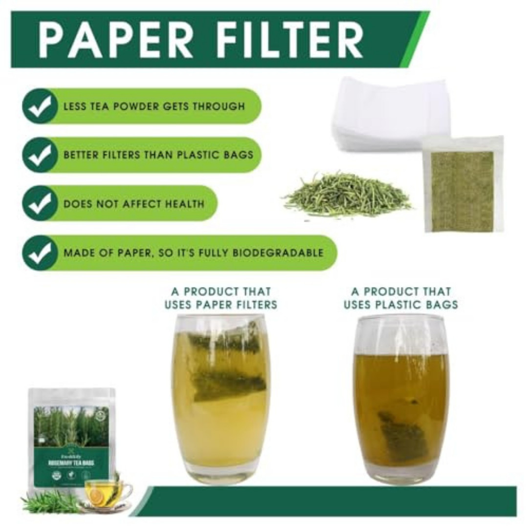 ULTHMOK Rosemary Tea Bags 100 Count Pure Natural Caffeine Free Herbal Tea