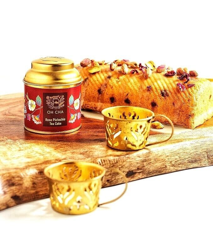 OH CHA – Rose Tea Pistachio | Rose Green Tea with Kashmiri Saffron 35g