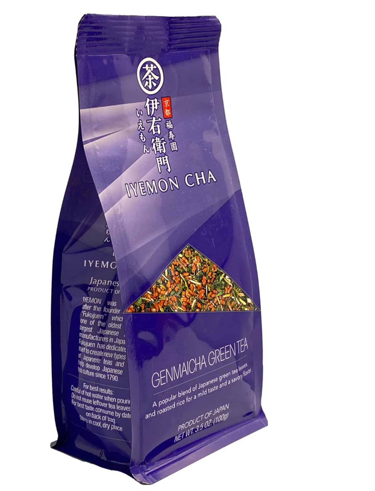 IYEMON Genmaicha 玄米茶 Green Tea 100g/3.5oz – Product of Japan
