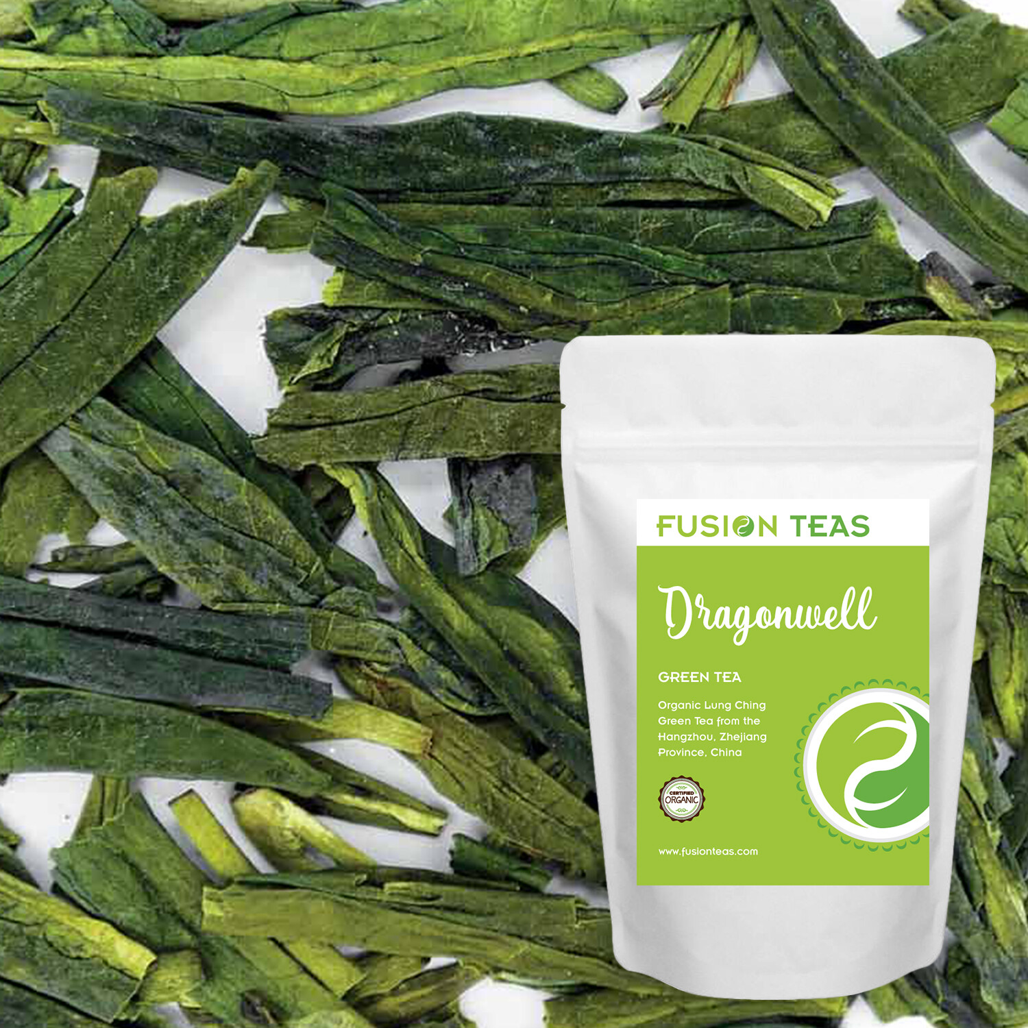 Dragonwell (Lung Ching) Green Tea – Organic Loose Leaf – Fusion Teas