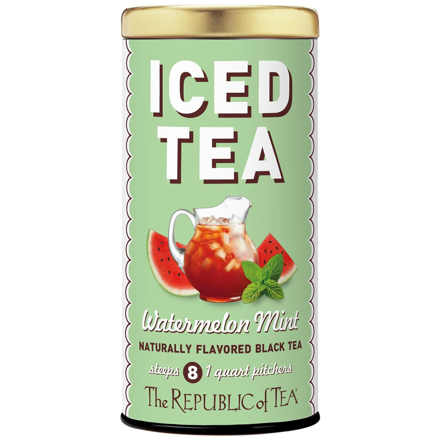 Iced Tea Watermelon Mint, 8 Count, Premium Fine Black Tea