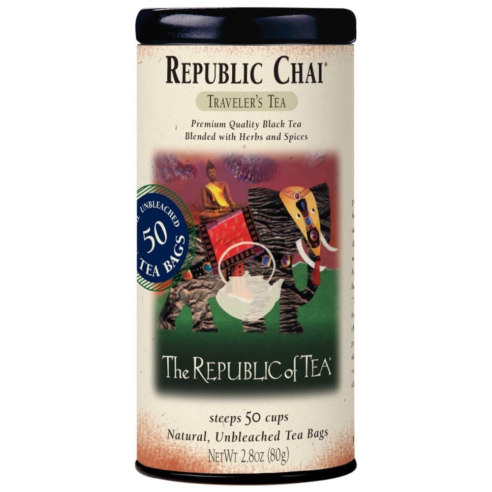 – Republic Chai Black Tea Tin of 50 Tea Bags