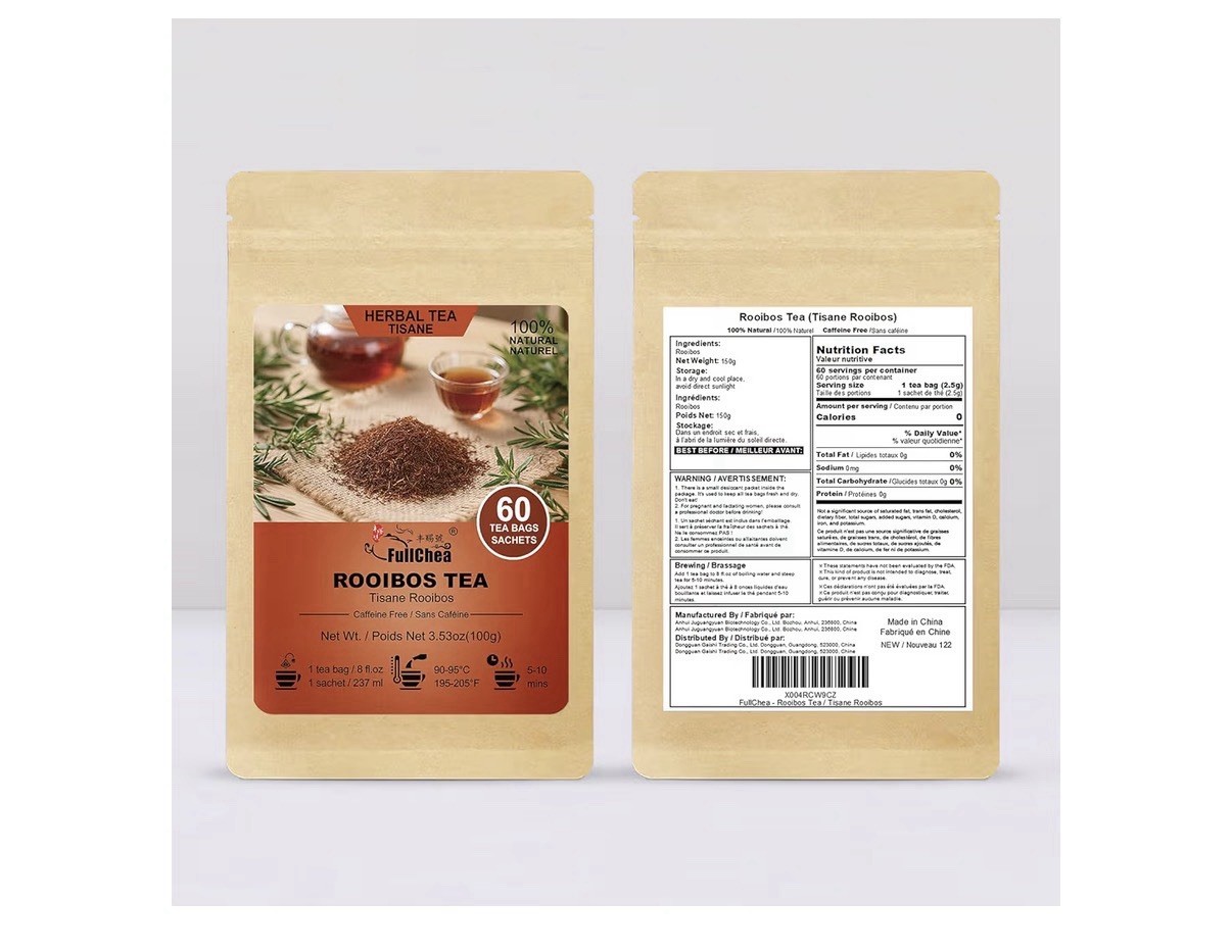 FullChea Rooibos Tea Herb South African Antioxidant Supports Digestion 60Teabags
