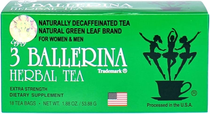 6 BX 3 BALLERINA TEA EXTRA STRENGTH 18 BAGS EA BOX 100% ORIGINAL-TE DE BAILARINA