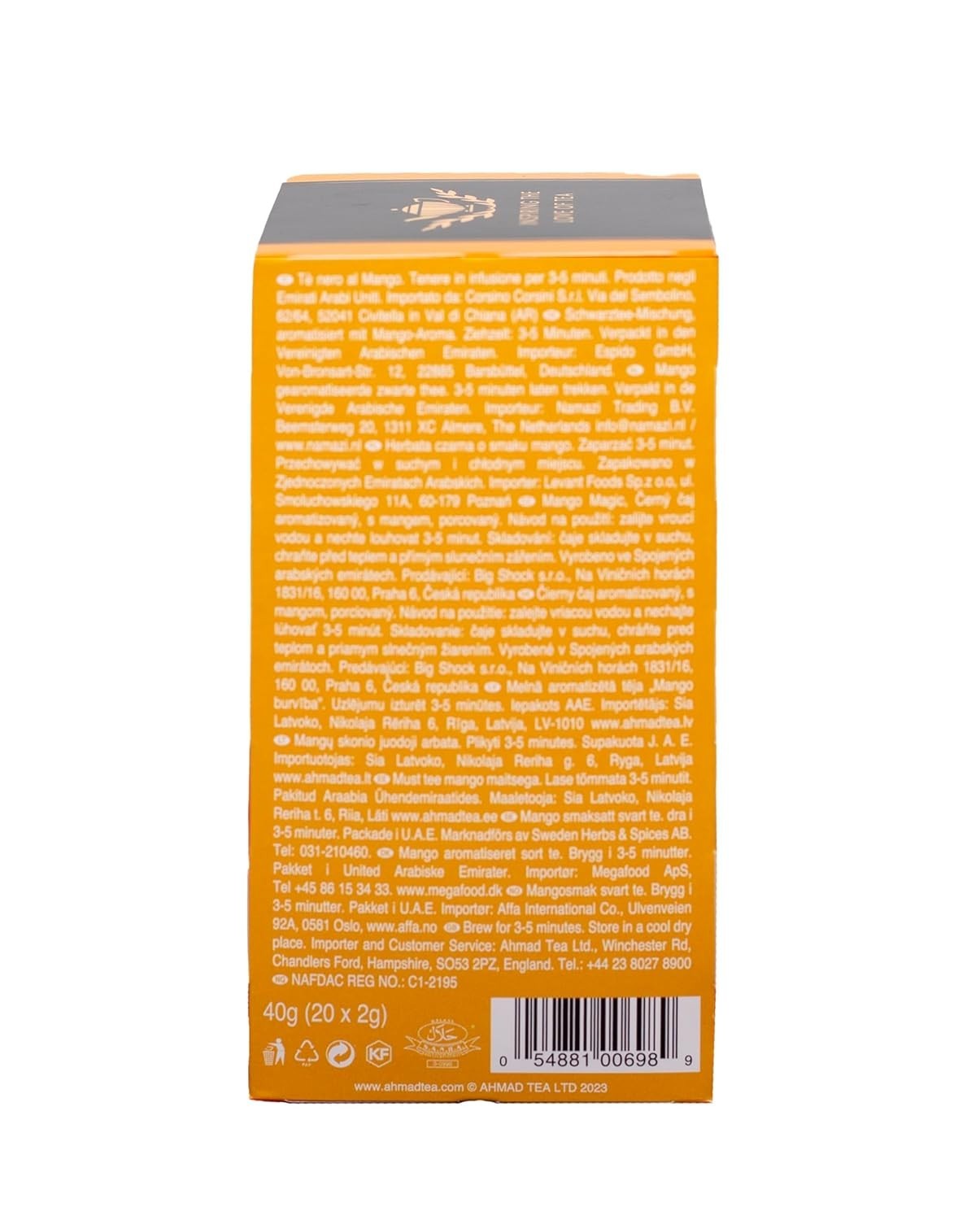 Mango Magic Black Tea – 20 Count Tea Bags for Refreshing Moments