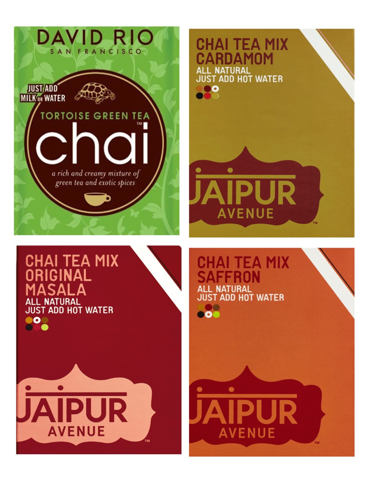 Chai Latte Tea Bag Sampler Variety Pack – 12 Single-Serve Varieties – 4 Brands