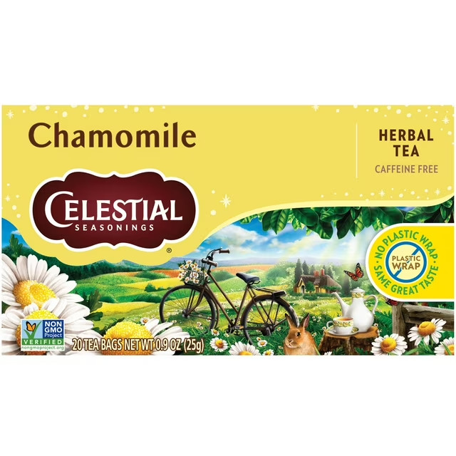 Celestial seasonings Chamomile Herbal Bag Tea, 20 Tea bags, NET WT 0.9 OZ (25g)