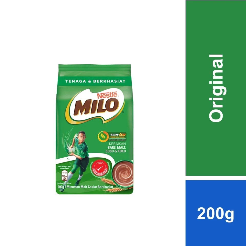 NESTLE MILO Nutritious Chocolate Malt Powder Drink 2 packs X 200g