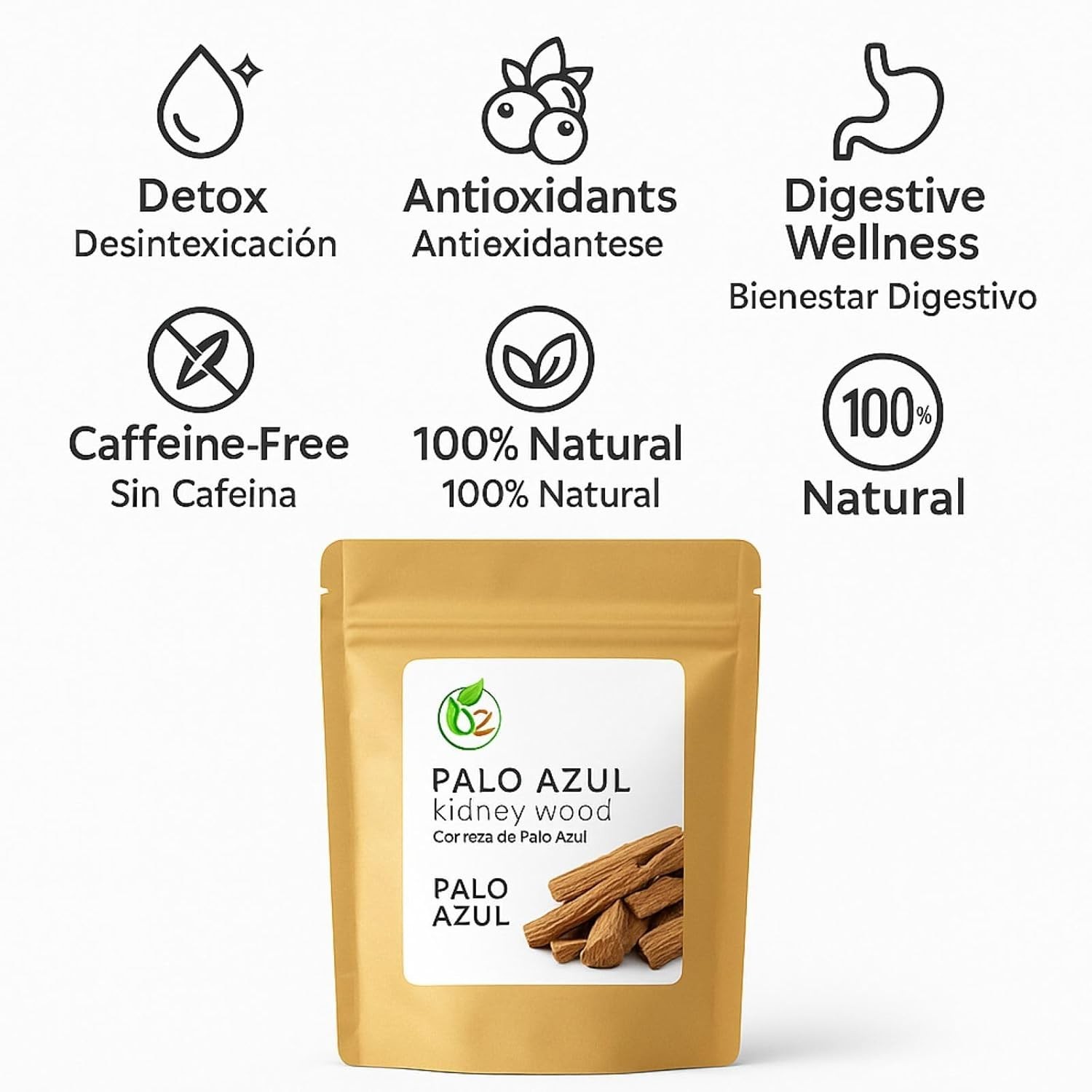 Palo Azul Herbal Tea – 24 Tea Bags–Kidneywood Blue Stick Infusion 100% Natural
