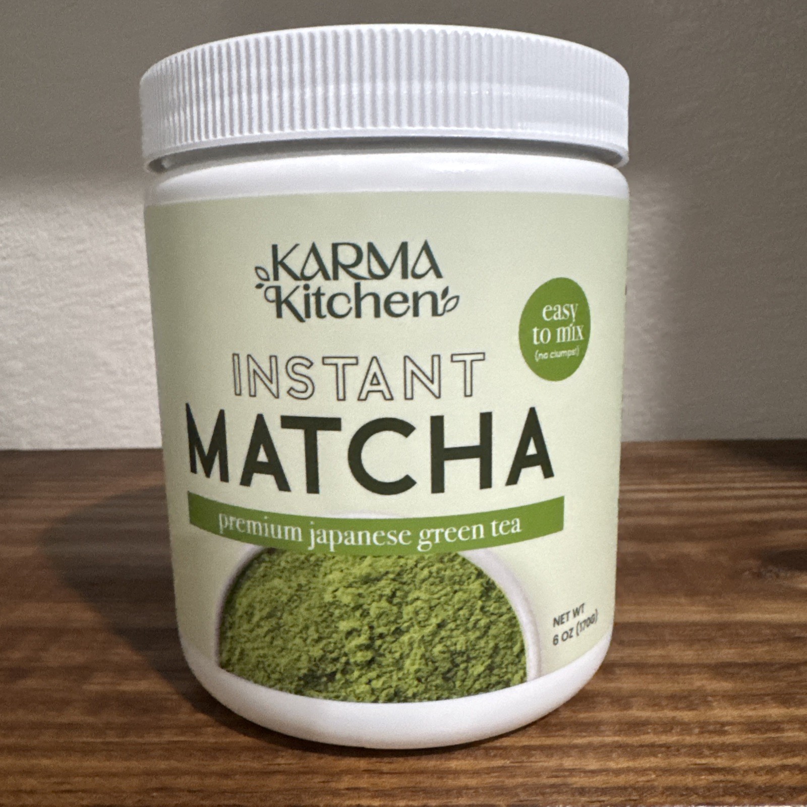 Karma Kitchen Instant Matcha 6 Oz Premium Japanese Green Tea