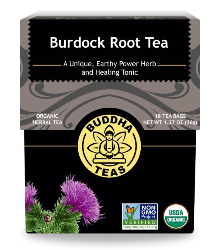 Buddha Teas Organic Burdock Root Tea, 18 Tea Bags Caffeine Free, Exp: 12/2025