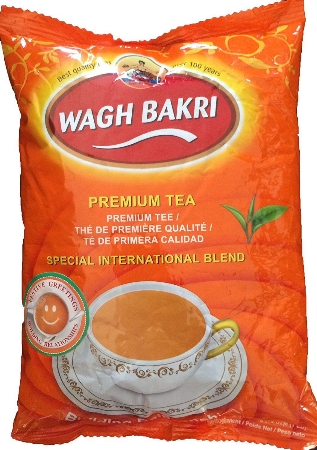 Wagh Bakri Black Tea 1 Pound Premium Assam Blend for Hot or Iced Tea