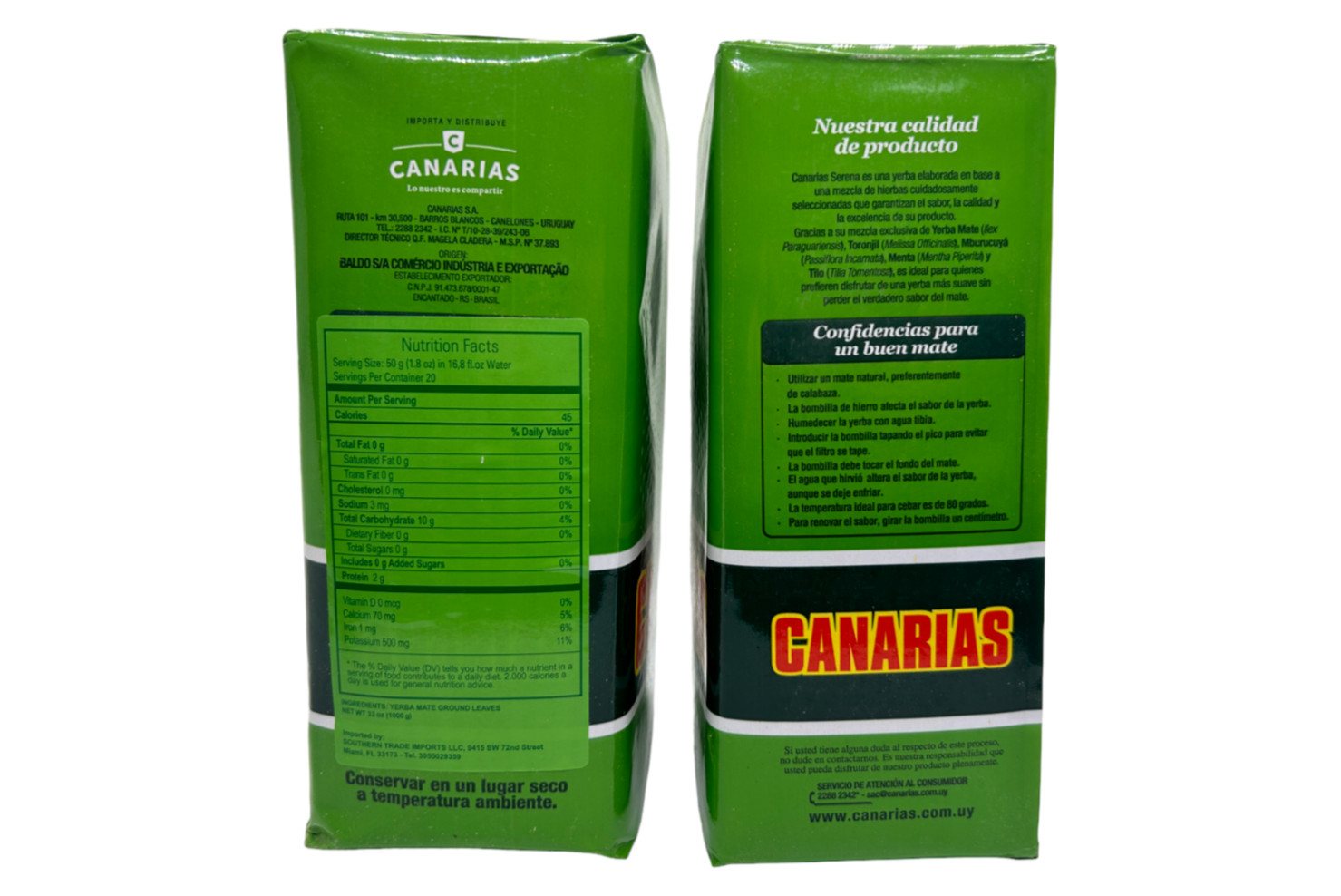 Canarias Serena Yerba Mate – 2.2 LB /1kg / (Pack of 2)