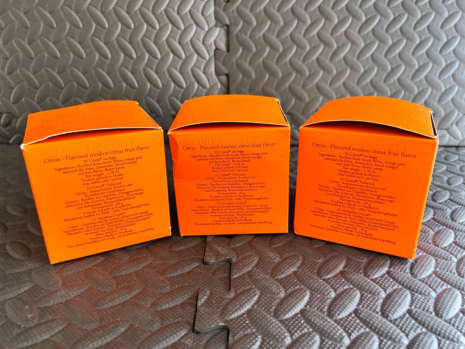 3x Dammann Freres Sachets Rooibus Citrus Premium Gourmet French 25 Tea Bags BOX