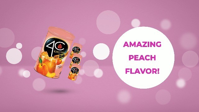 Peach Tea Powdered Drink Mix 3 Pack – Family Size, 28 Quarts, Refreshing Flavor