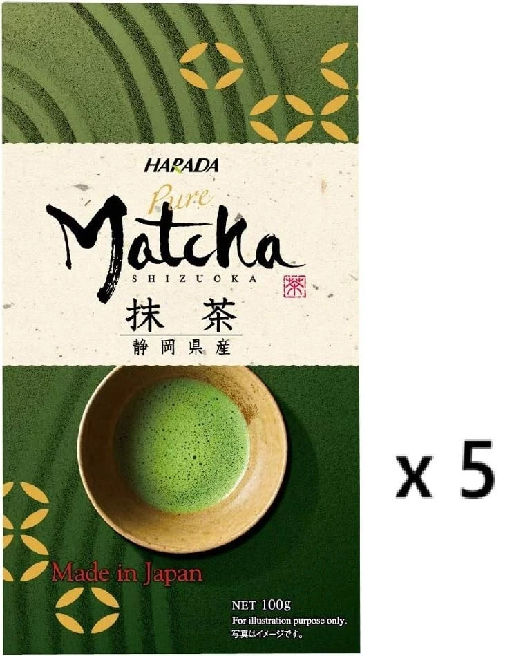 5 x Harada Seicha Premium Shizuoka Matcha Powder 100g Made in Japan Green Tea