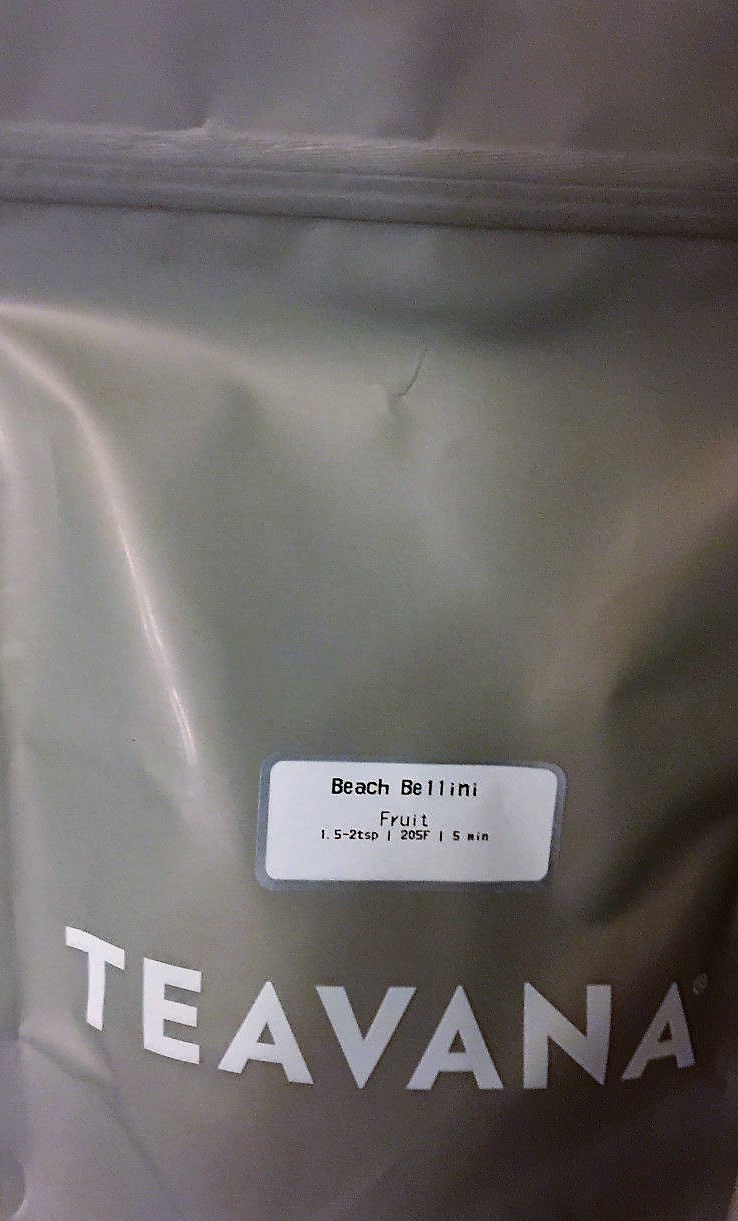 🏖️🍊🍑 NEW! RARE TEAVANA BEACH BELLINI HERBAL TEA 2 oz SEALED BAG!!! 🍑🌈🍑