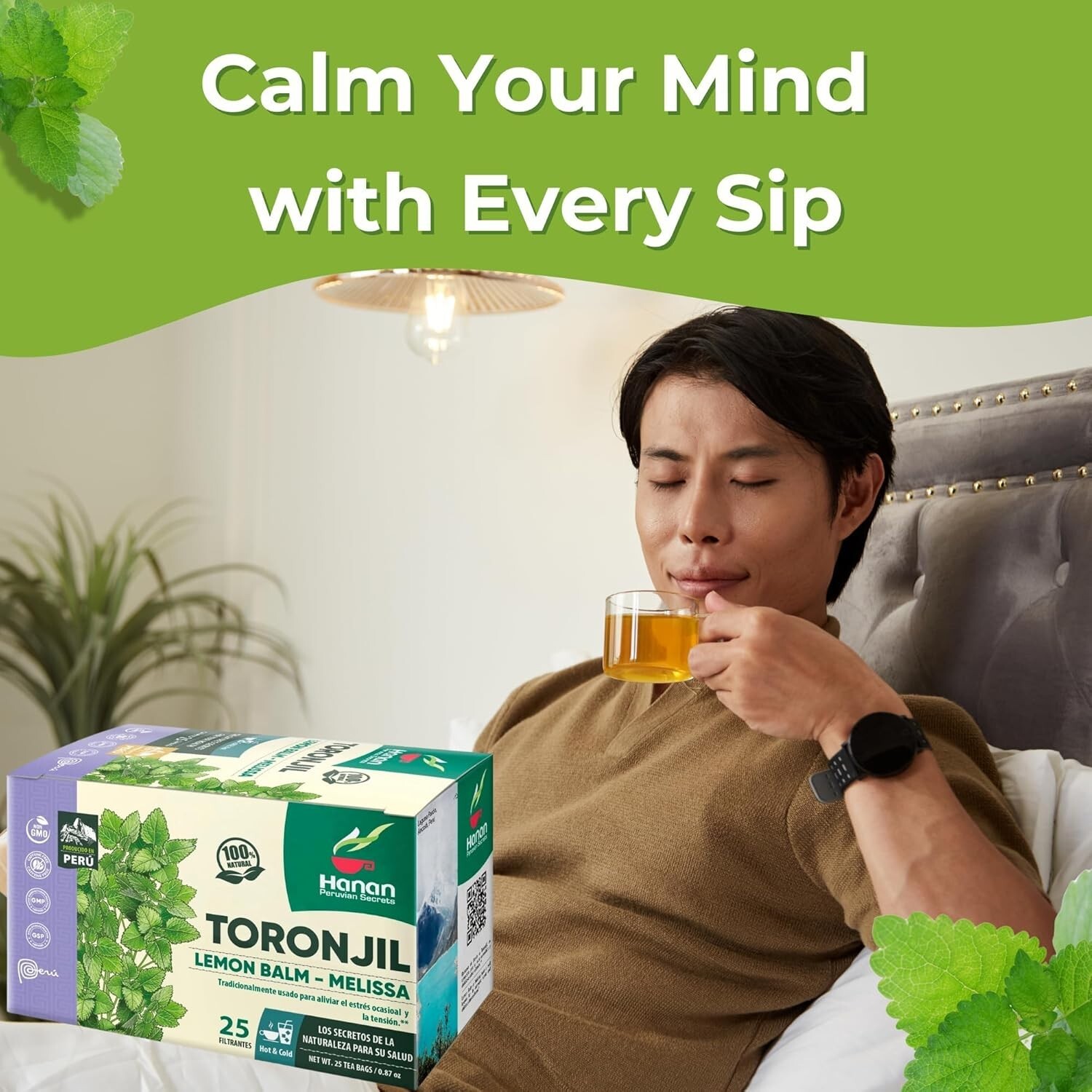 Lemon Balm 25 Herbal Tea Bags Toronjil from Peru