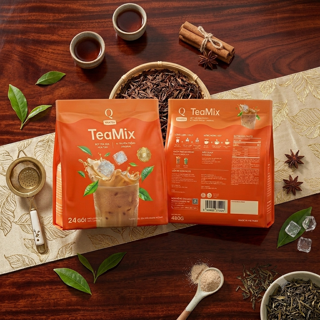 Tran Quang Vietnamese Milk Tea Mix 480G (24 Sachets x 20g) VietsWay