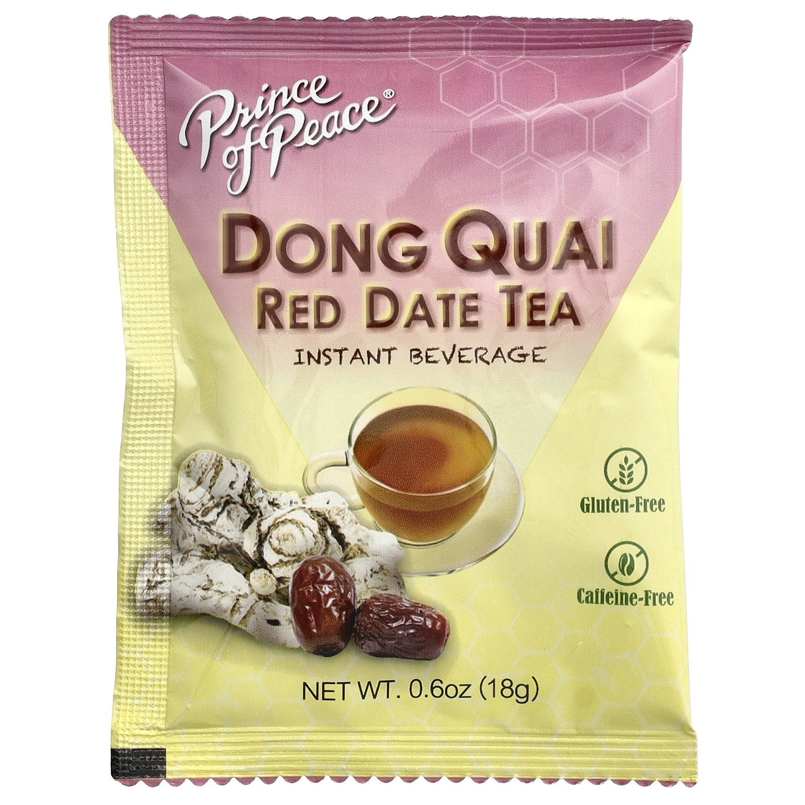 Instant Beverage, Dong Quai Red Date Tea, Caffeine Free, 10 Sachets, 6.3 oz (180