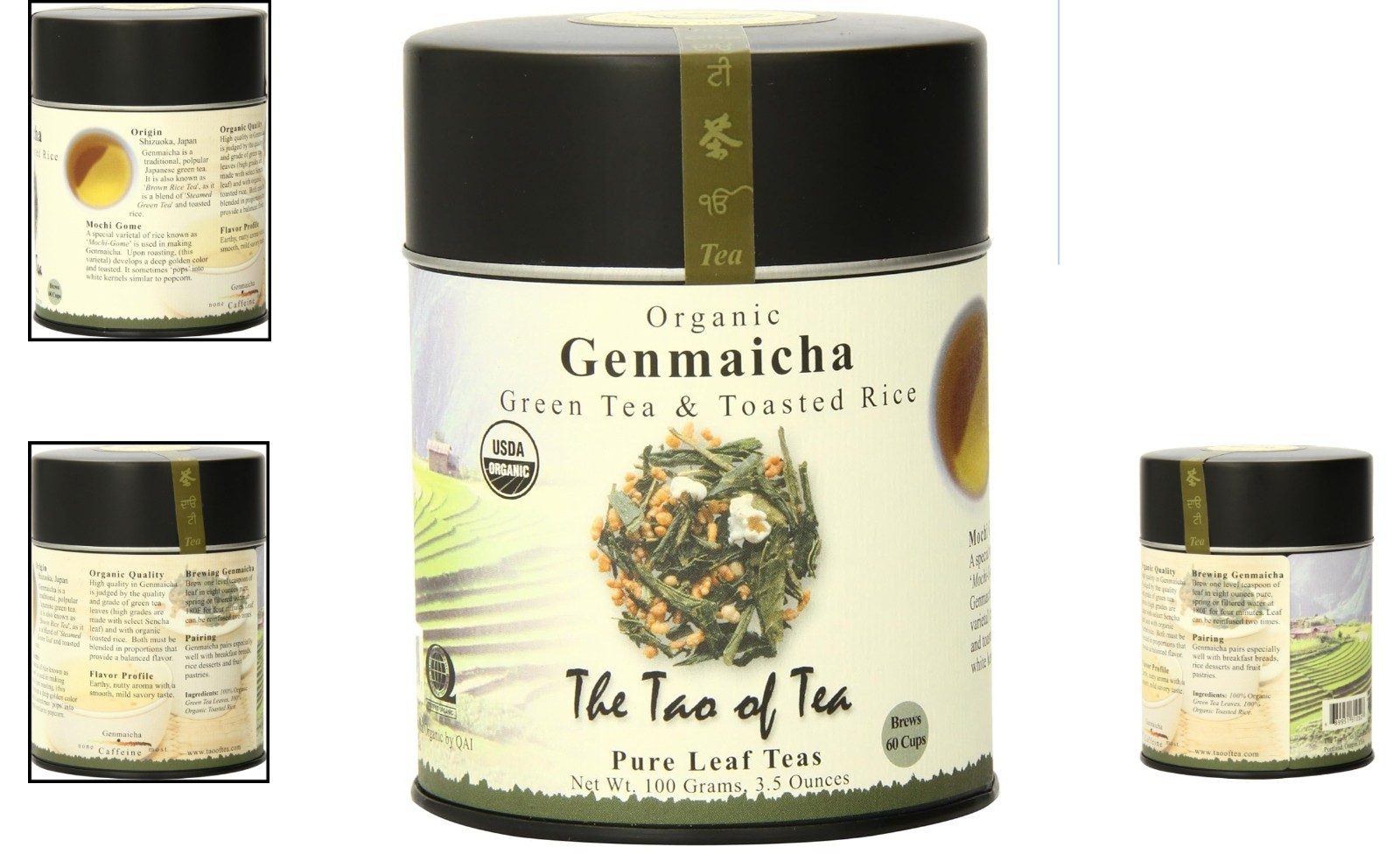 Loose Leaf Genmaicha Green Tea with Toasted Brown Rice Aroma – 3.5 Ounce Tin