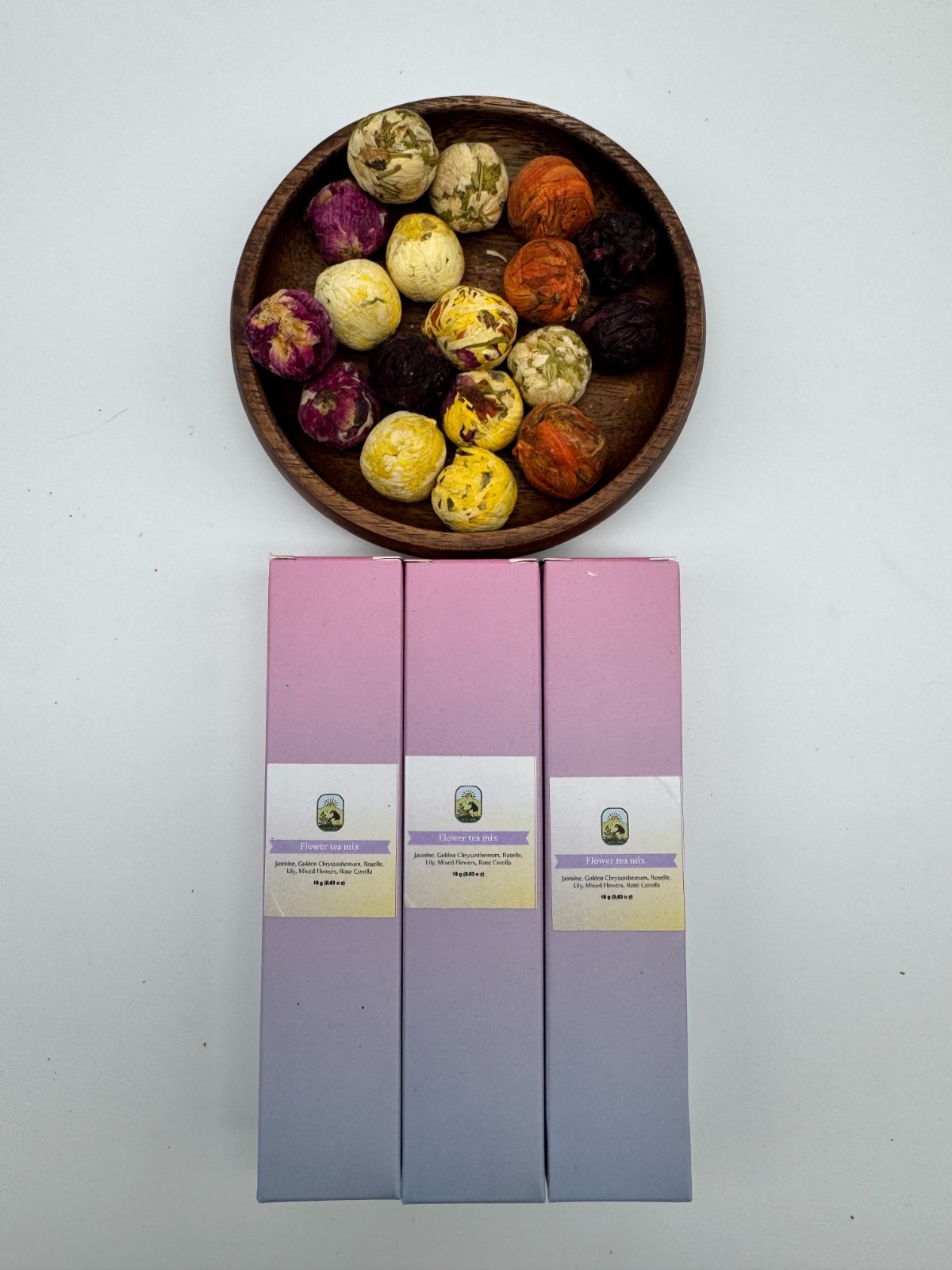 Gift Set Vitals Herb® Flower Mix Tea – Jasmine, Rose and Chrysanthemum 18 Balls